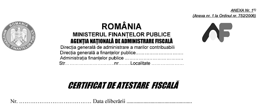 certificat fiscal